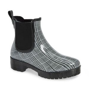 Jeffrey Campbell Cloudy Chelsea Rain Boot plaid